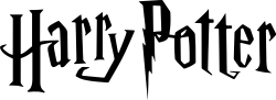 The Harry Potter book series logo/wordmark in its stylized font, in black on a transparent background.