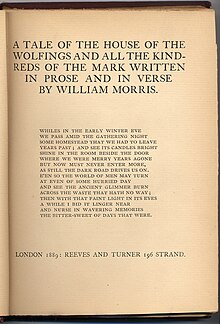 Title page of William Morris's 